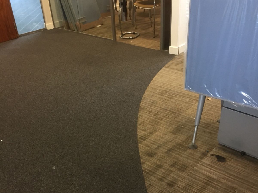 The new carpets for Morgan Sindall's office.
