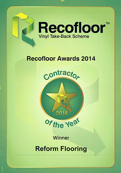 Recofloor Contractor 2014 Certificate