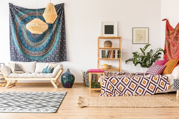 Boho style apartment.