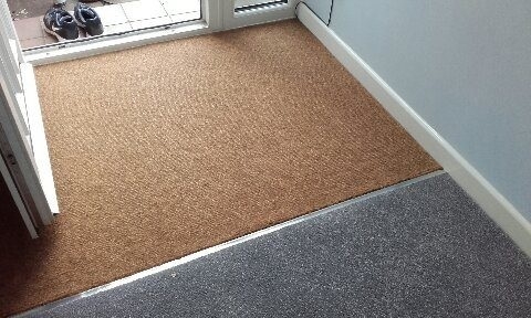 Hallway carpet installation phase 2 - quality Kokos door mat