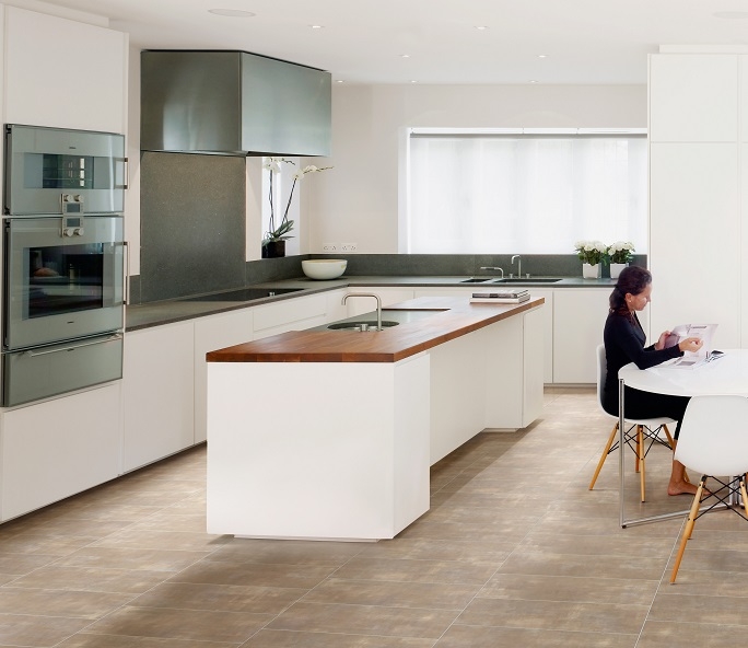 Vinyl Floor in Modern Kitchen