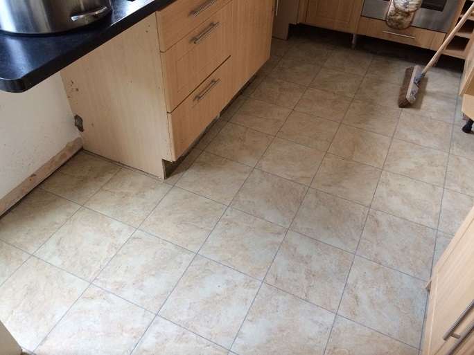 The vinyl floor tiles we installed in the job.