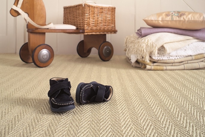 Sisal flooring in a home