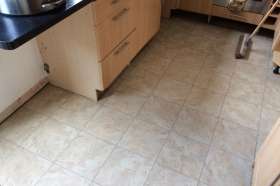 The vinyl floor tiles we installed in the job.