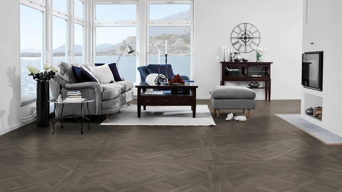 Vinyl flooring in a living room